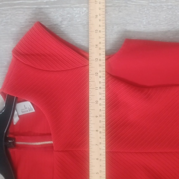 Y2k H&M Womens (S) Mindi Red Dress Office Siren - Picture 6 of 8